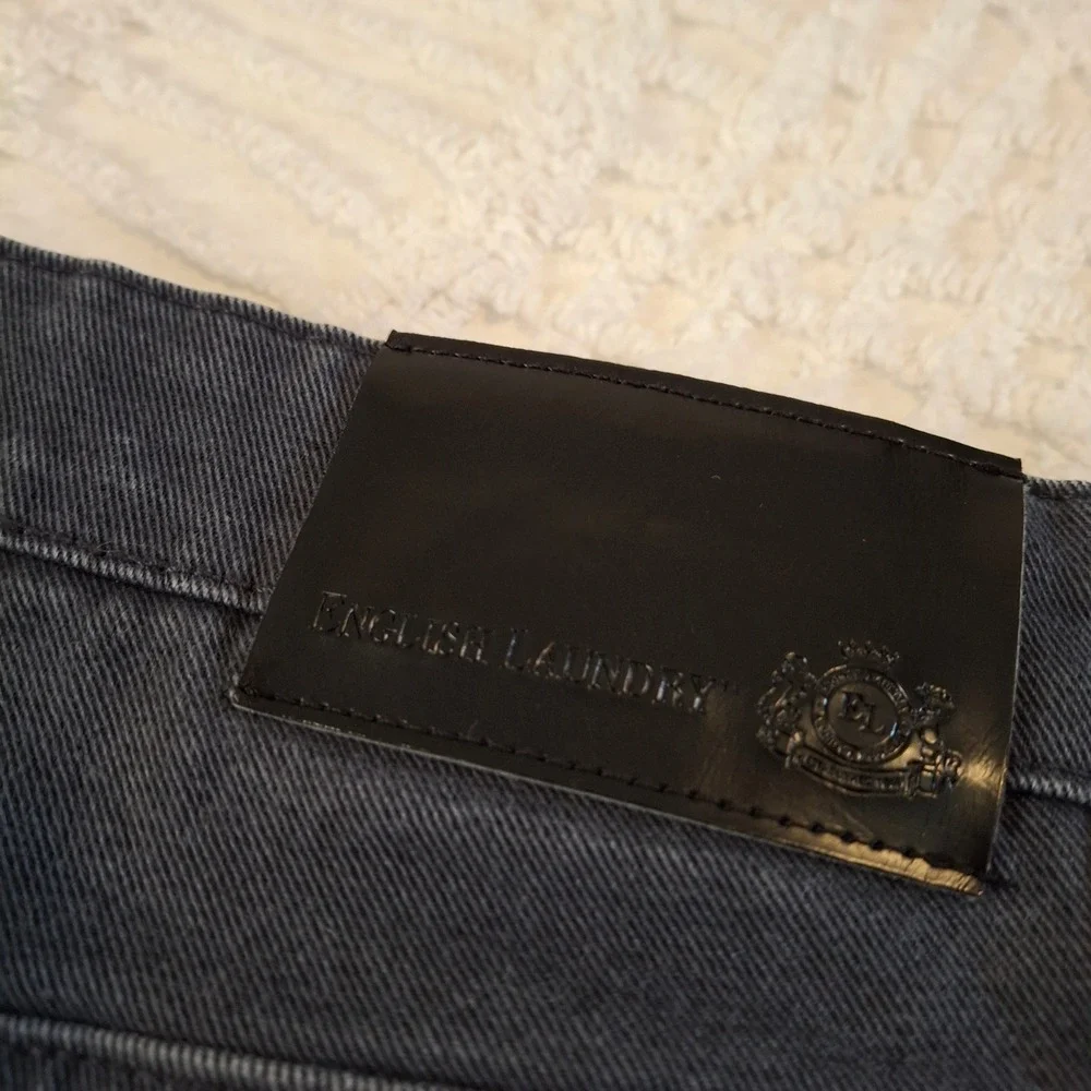 English‎ Laundry Mens 32x34 Straight Leg Jeans Charcoal Gray Stretch 5-Pocket